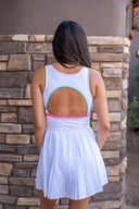 Antonia Dress - Hibiscus Cove White