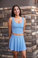 Check Yourself Skirt-True Navy