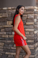 Flag Patch Muscle Tank- Lychee