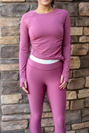 Banded Seamless 7/8 Legging - Deco Rose Frost