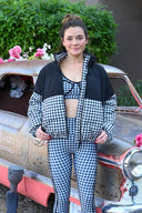 Jojo Puffer - Slate Gingham