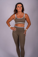 Eva Rigor Double Strap Bra- Lentil/White