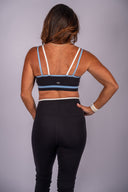 Eva Rigor Double Strap Bra- Black/Skylight