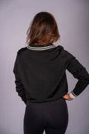 Taylor Knit Polo- Black/White