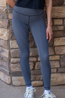 Nancy Ribbed Legging - Black Gingham