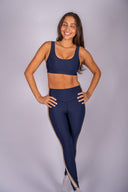 Toscan 25in High Midi Pant- Navy