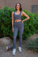 Nancy Ribbed Legging - Black Gingham