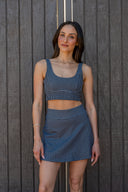 Venesa Bustier Bra - Black Gingham