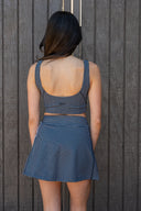 Venesa Bustier Bra - Black Gingham