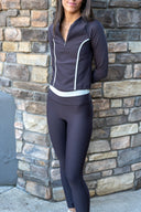 Banded Seamless 7/8 Legging - Espresso