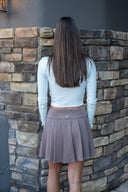 Jacquard Luxe Skort - Vintage Taupe