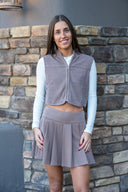Diamond Knit Vest - Vintage Taupe