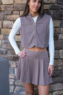 Diamond Knit Vest - Vintage Taupe