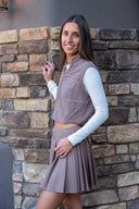 Diamond Knit Vest - Vintage Taupe