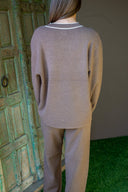 Olly V-Neck Sweater - Brown