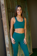 Strappy Mesh Bra - Forest