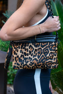Downtown Crossbody - Wild Leopard / Pearl Black