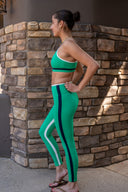 Sam High Waist Rigor 7/8 Legging - Spearmint / Indigo