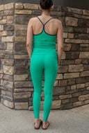 Amber Airweight High Waist 7/8 Legging - Spearmint / Military