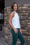 Henri Collared Top - White