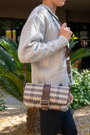 Socialite - Espresso / Dune Plaid Raffia