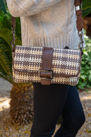 Socialite - Espresso / Dune Plaid Raffia