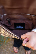 Socialite - Espresso / Dune Plaid Raffia