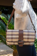 Socialite - Espresso / Dune Plaid Raffia