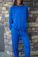 Andie Fleece Sweatshirt - Classic Blue