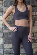 River High Waist Airweight Stirrup Legging - Dark Chocolate