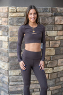 River High Waist Airweight Stirrup Legging - Dark Chocolate