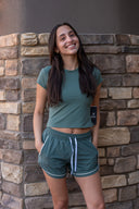 Align Tee - Smoky Basil
