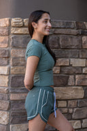 Align Tee - Smoky Basil