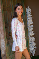 Marseille Boudoir Long Sleeve Top- Vanilla Ice