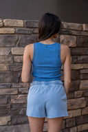 Hunter Knit Denim Short - Ocean Air Indigo
