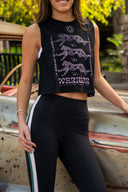 Warrior Love Spirit Crop Tank- Black