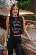 Warrior Love Spirit Crop Tank- Black