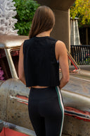 Nirvana Sage Legging- Black/Pink Quartz/Lilypad