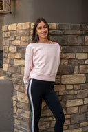 Nirvana Sage Legging- Black/Pink Quartz/Lilypad