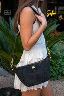 Moonbeam - Black Suede & Black Leather