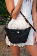 Moonbeam - Black Suede & Black Leather