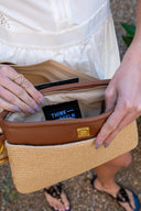 Yacht Bum Bag 2.0 - Dune Raffia & Saddle Leather