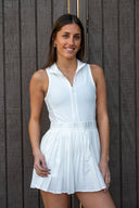 Slam Pleated Tennis Dress - White