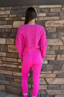 Teagan Cardigan- Electric Pink
