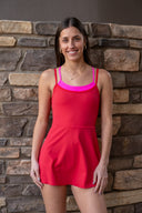 Viola Dress - Royal Red