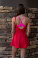 Viola Dress - Royal Red