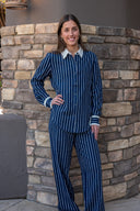 Belize Charli Drawstring Pant - Stripe