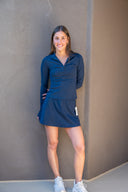 Kaia Active Rib Skort - Heather Indigo