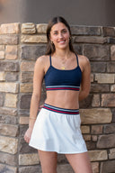 Cali Active Rib Bra - Heather Indigo