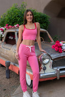 Sonja Fleece Sweatpant - Strawberry